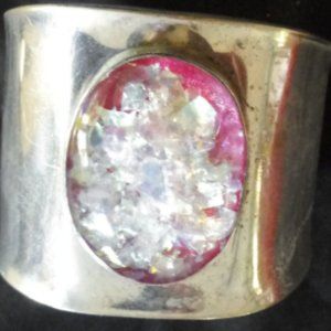 Large Cuff silver bracelet